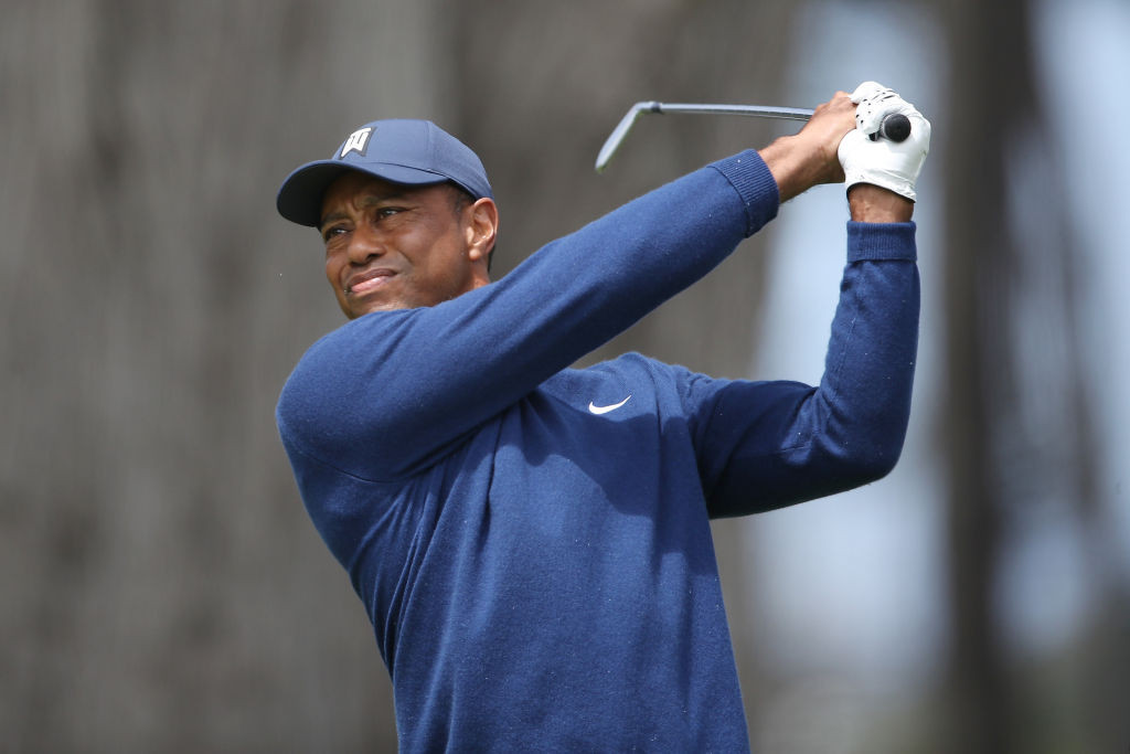 Tiger Woods shot his lowest opening round in a major since 2012 ©Getty Images