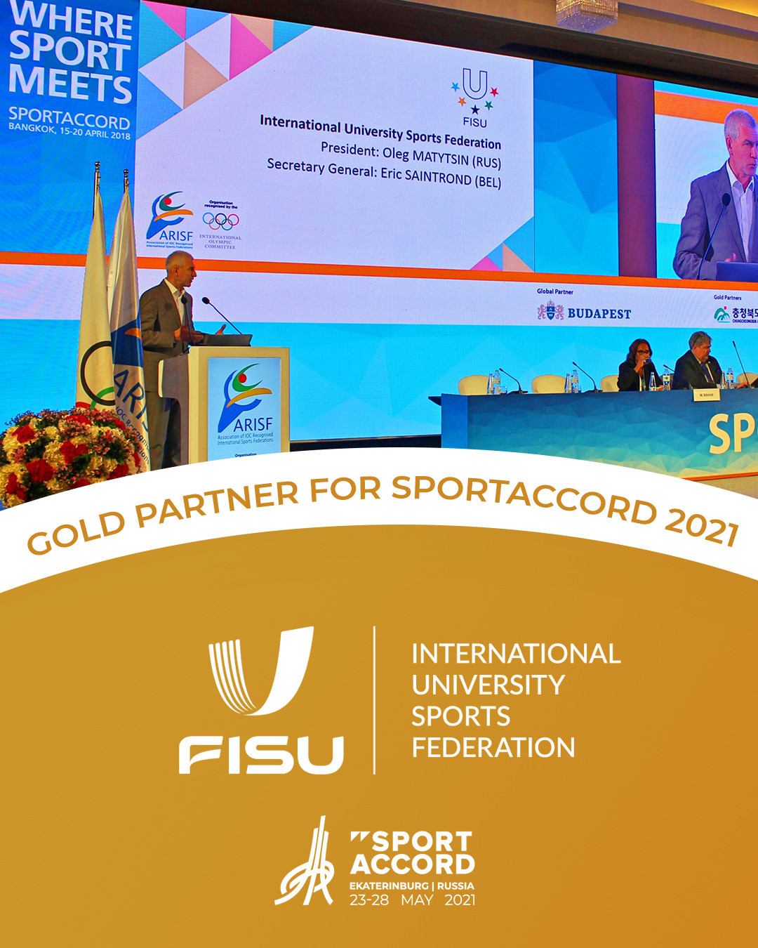 FISU sign on as gold partner of 2021 SportAccord World Sport and Business Summit