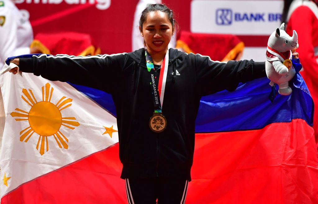 Hidilyn Diaz won the under-53kg title at the 2018 Asian Games ©Getty Images