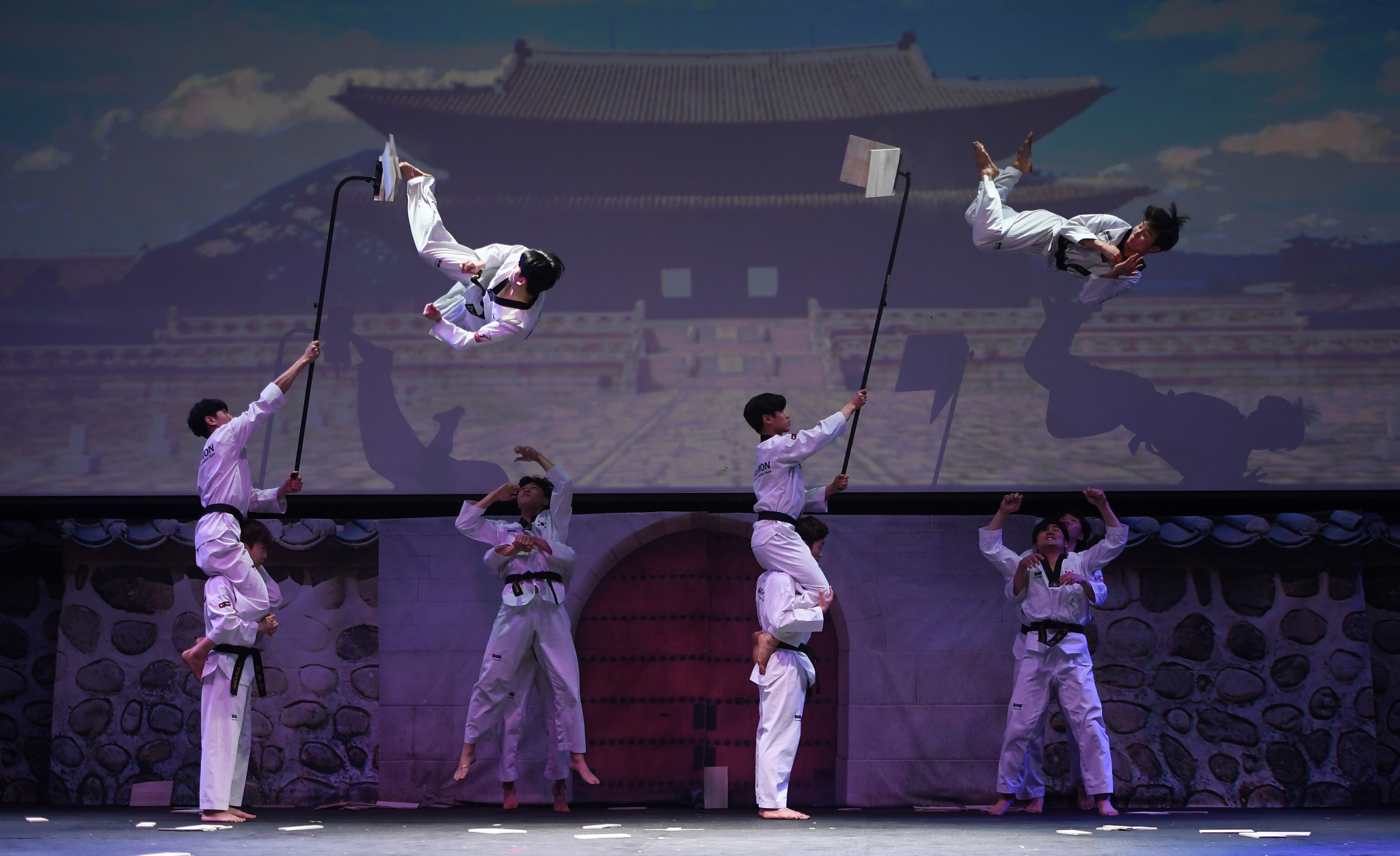 The World Taekwondo Demonstration Team is leading the campaign ©Getty Images