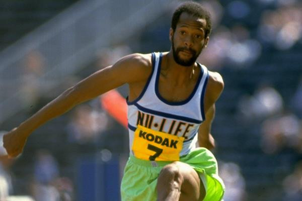The United States' Willie Banks has donated his singlet and bib from the day he broke the world record for the triple jump in 1985 ©World Athletics