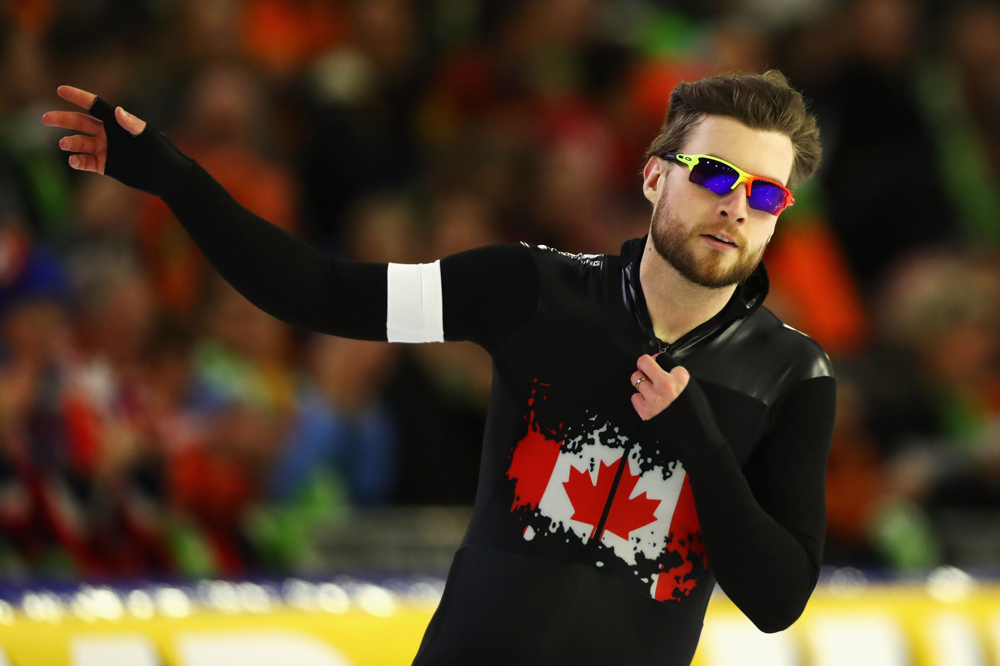 Laurent Dubreuil won a pair of major medals in the 2019-2020 season ©Speed Skating Canada