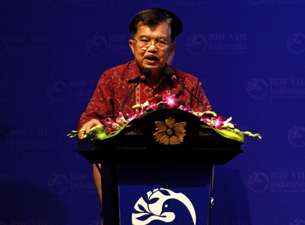 Indonesia vice-president Yusuf Kalla was in attendance at the unveiling of the mascot and logo for the 2018 Asian Games