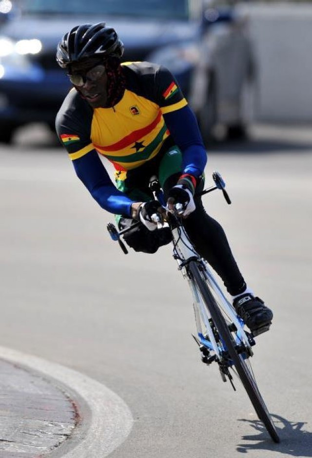 Alem Mumuni became Ghana's first-ever Para-cyclist when he competed at London 2012