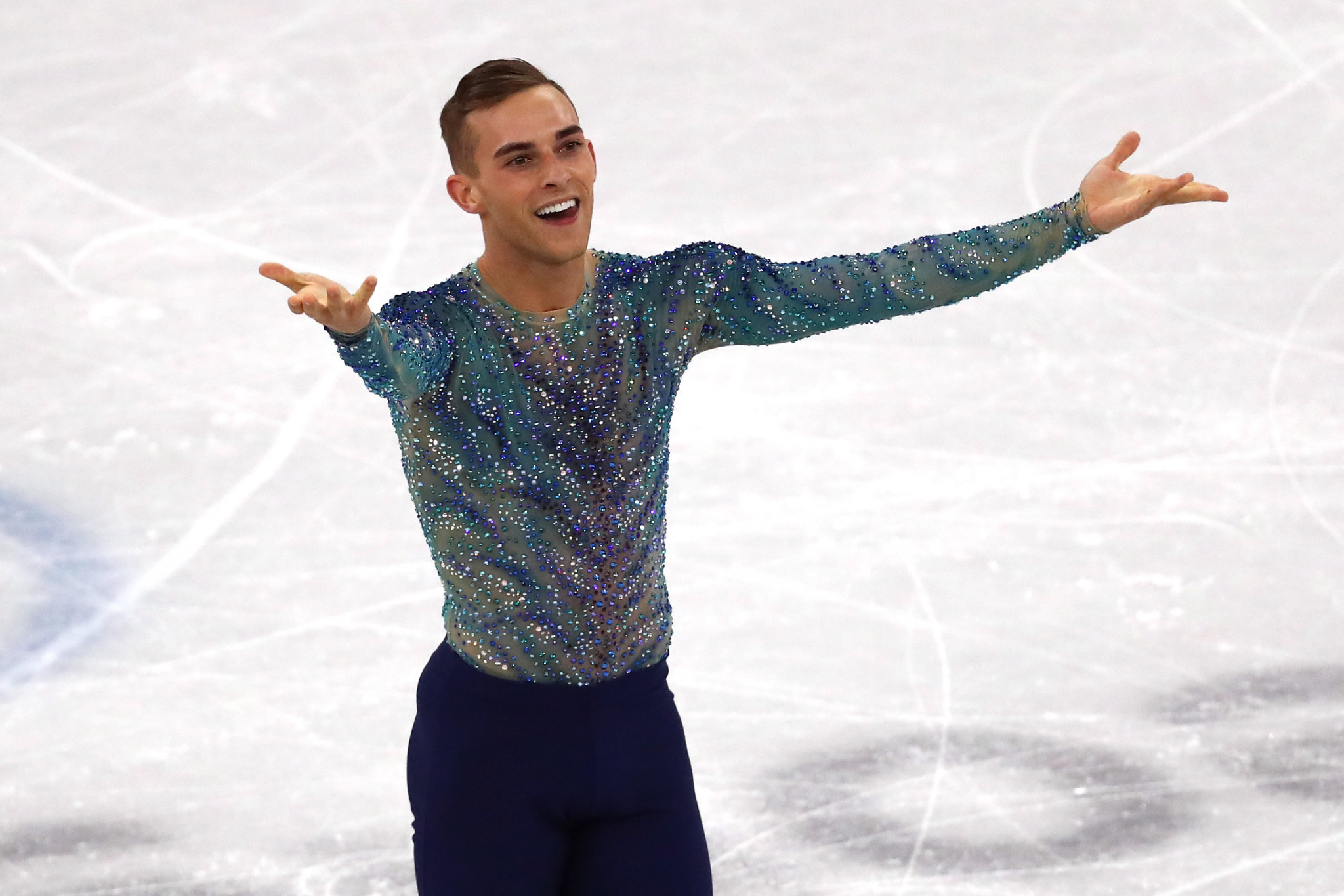 The United States' Adam Rippon is one of the most prominent LGBT skaters in the world ©Getty Images 