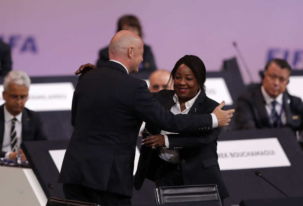 FIFA secretary general Fatma Samoura has thrown her support behind Gianni Infantino ©Getty Images