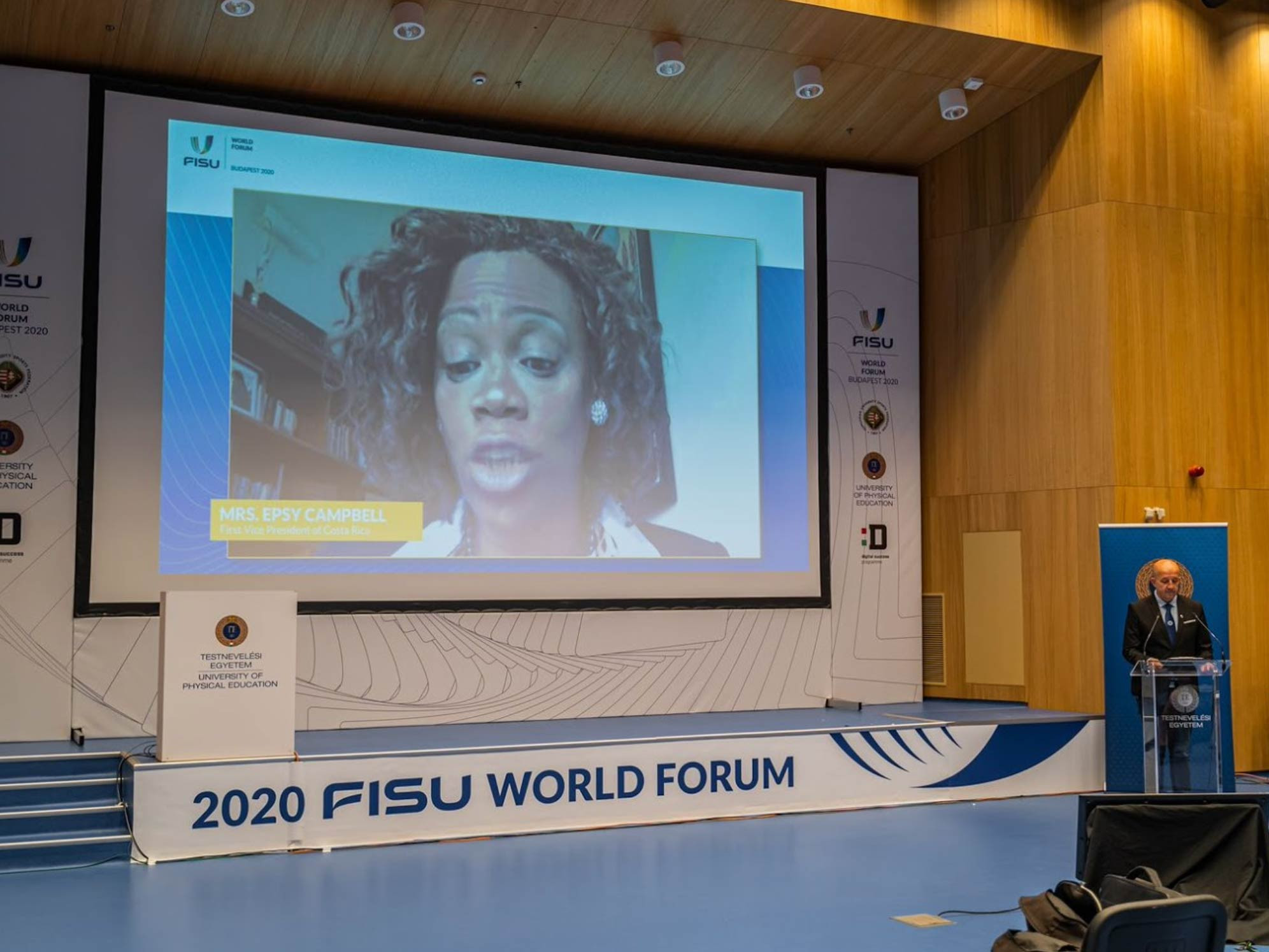 Costa Rican first vice president Epsy Campbell invited attendees to the 2022 FISU World Forum ©FISU
