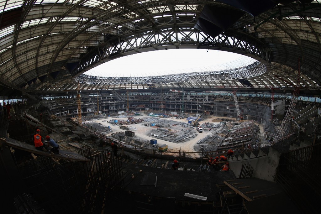 Construction at the Luzhniki Arena is claimed to be on course to be completed by December 2016
