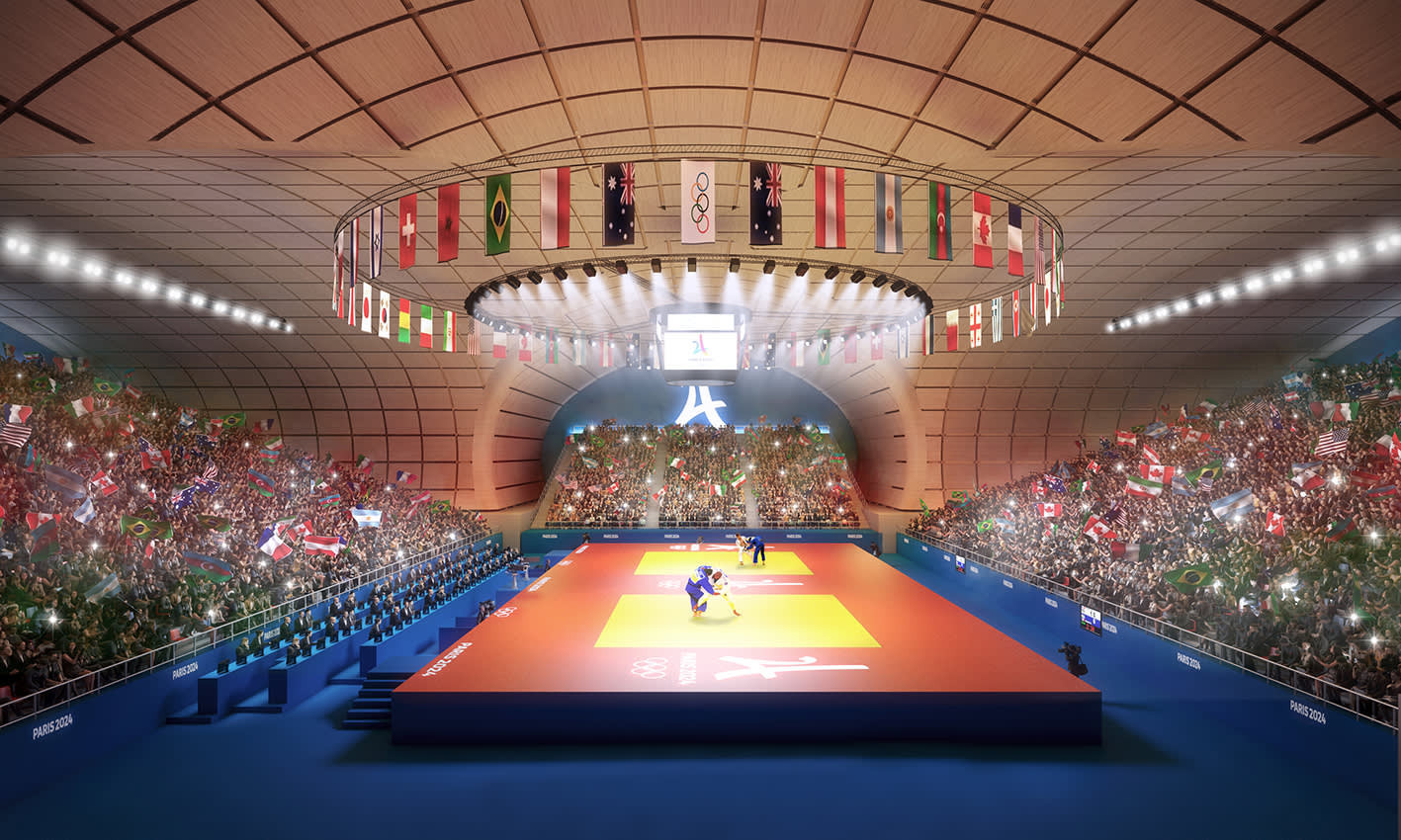 The temporary Grand Palais will stage judo where France will be hoping for plenty of success during Paris 2024 ©Paris 2024