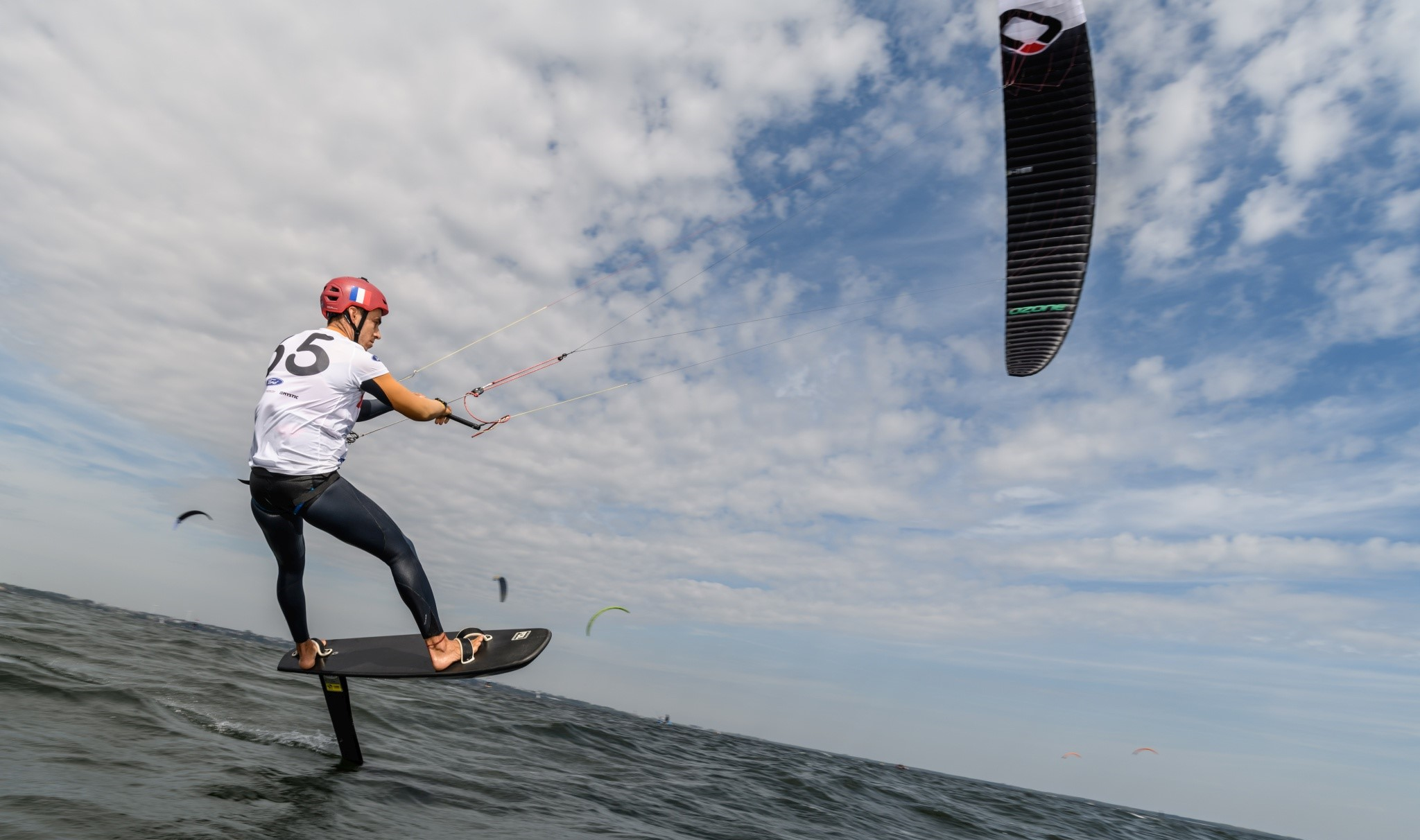 Three races were possible in the men's event at the Formula Kite Individual European Championships in Puck today ©Eureka/Dominik Kalamus