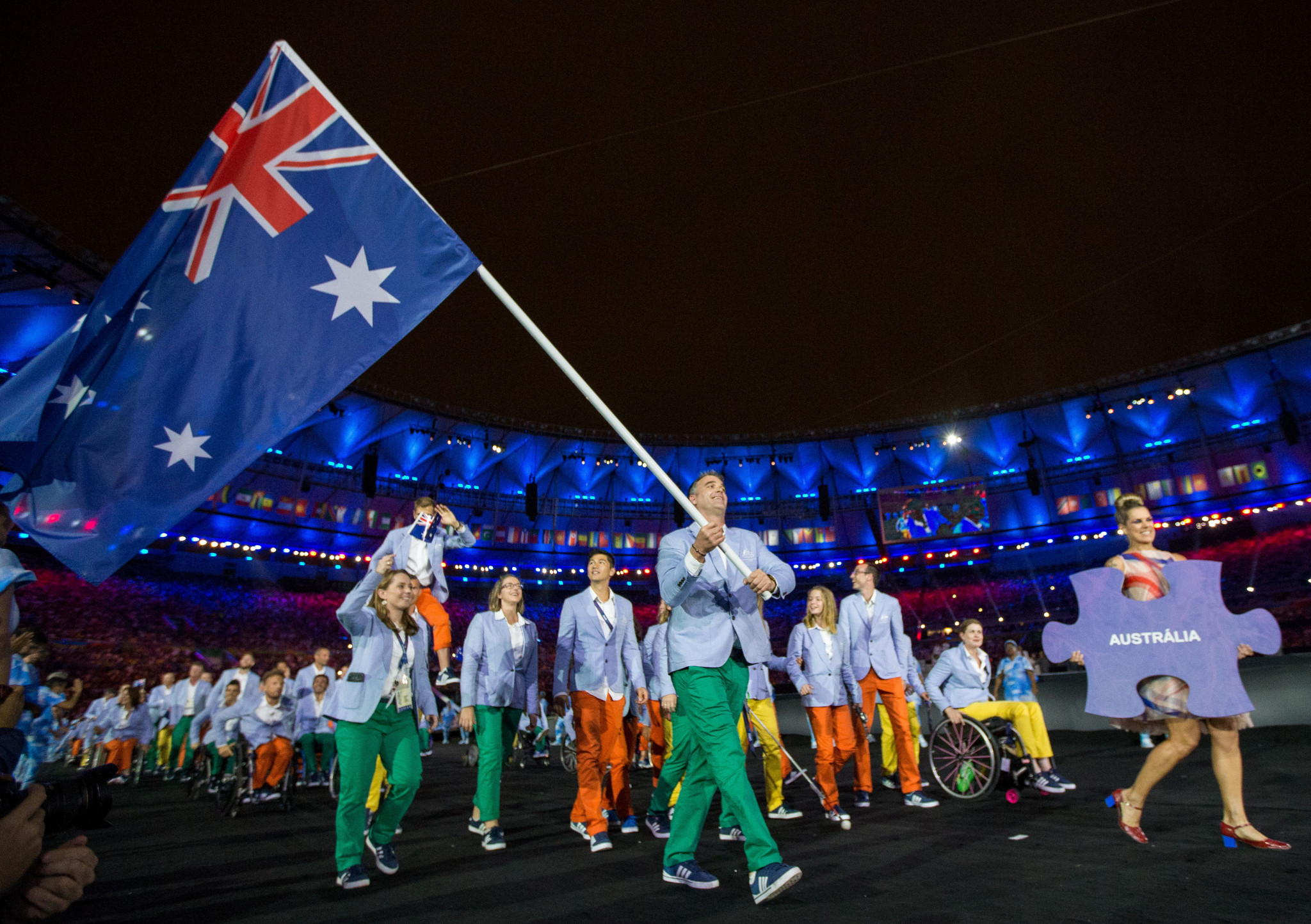 The Australian Paralympic team are among those marking one year to go until Tokyo 2020 ©Getty Images