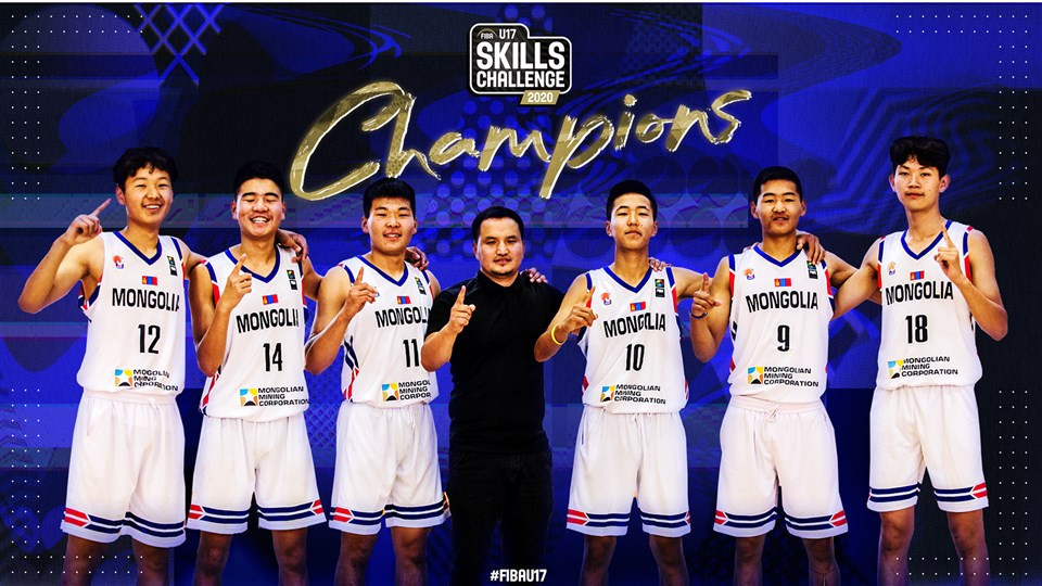 Mongolia won the FIBA U17 Global Skills Challenge ©FIBA
