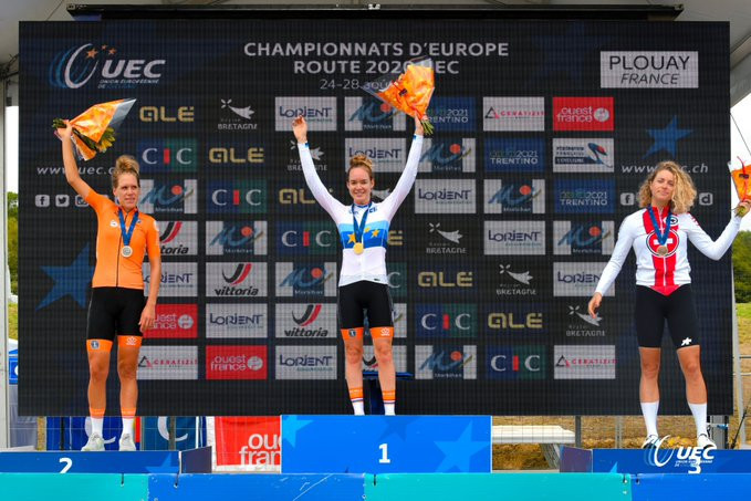 Anna van der Breggen won the women's time trial at the Road European Championships ©UEC