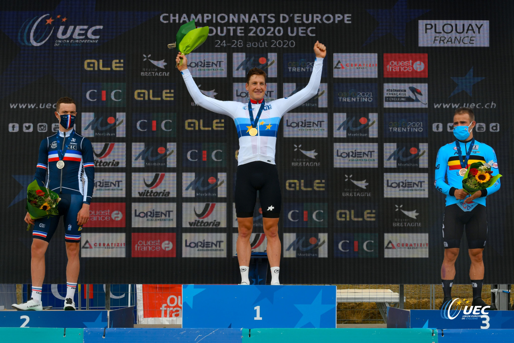 Stefan Küng was the winner in the men's time trial at the Road European Championships ©UEC