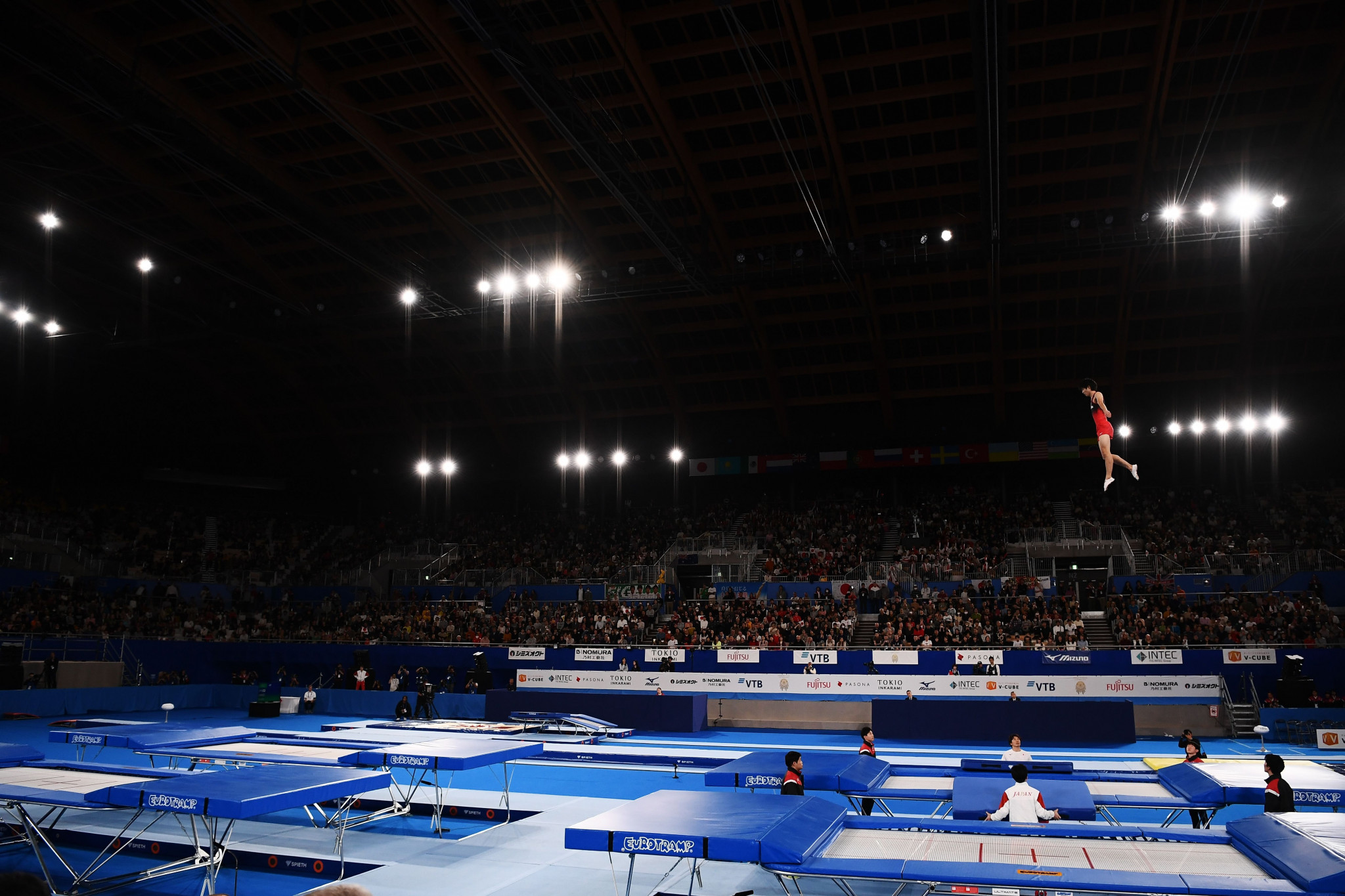 Camilla Lopes Gomes' positive test came at last year's Trampoline World Championships in Tokyo ©Getty Images