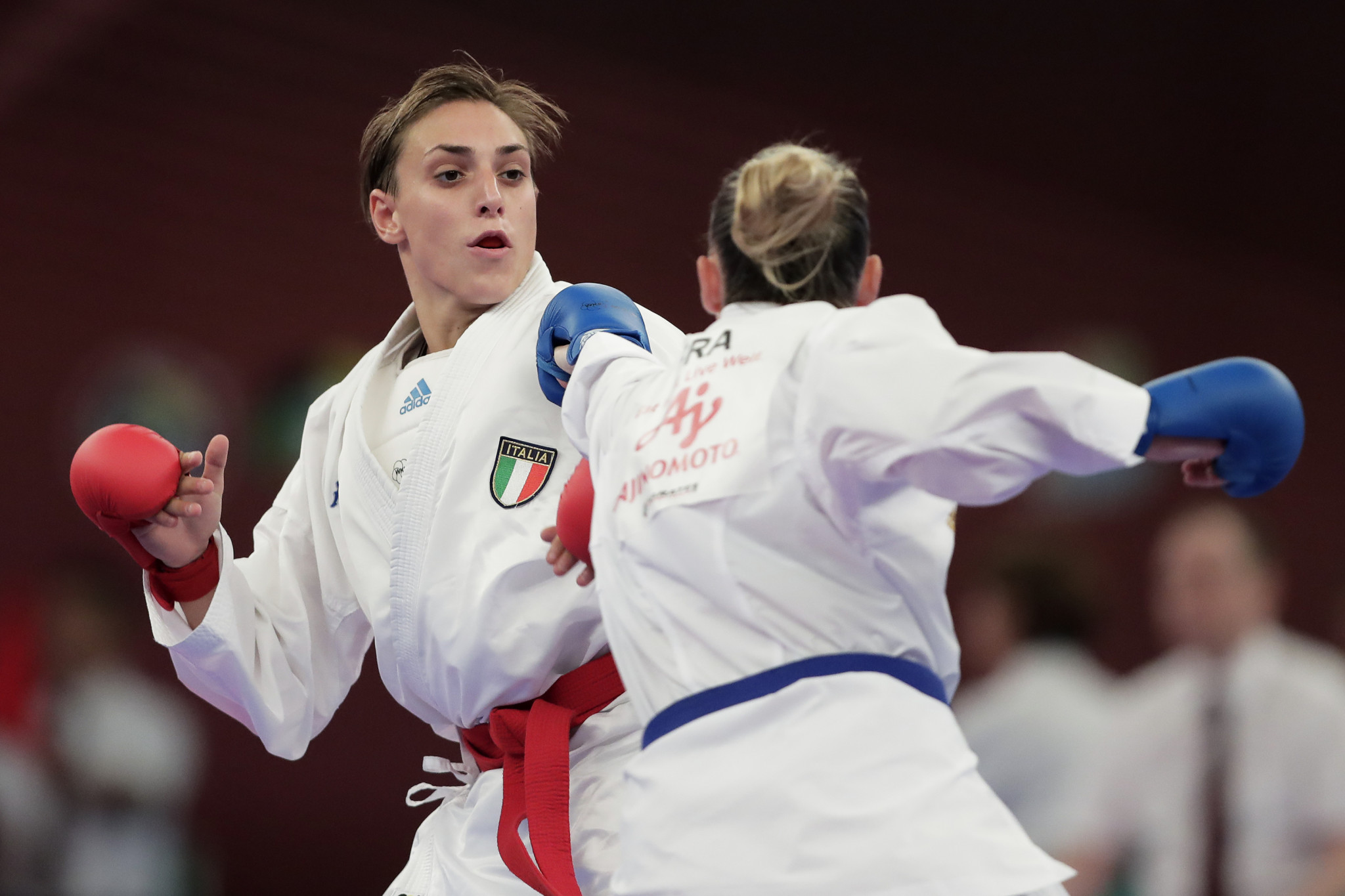Silvia Semeraro in action during the Karate 1 Premier League at Nippon Budokan in 2019 ©Getty Images