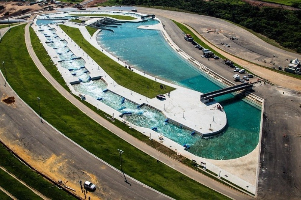 The Whitewater course, which will host canoe slalom, has been completed