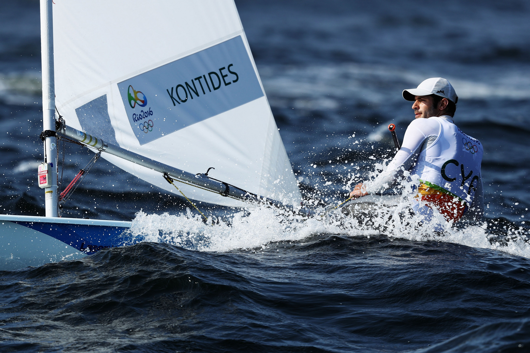 Pavlos Kontides earned Cyprus's only Olympic medal, a silver, at London 2012 in the men's laser sailing event ©Getty Images