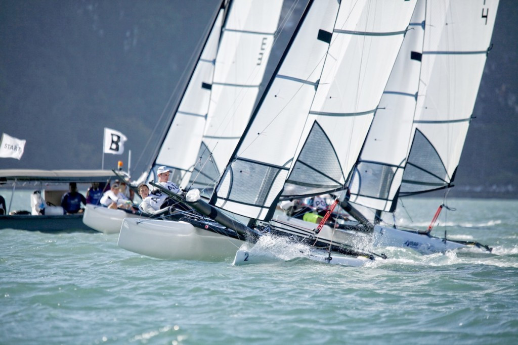 Australian duo Shaun Connor and Sophie Renouf remain in contention in the SL16 fleet