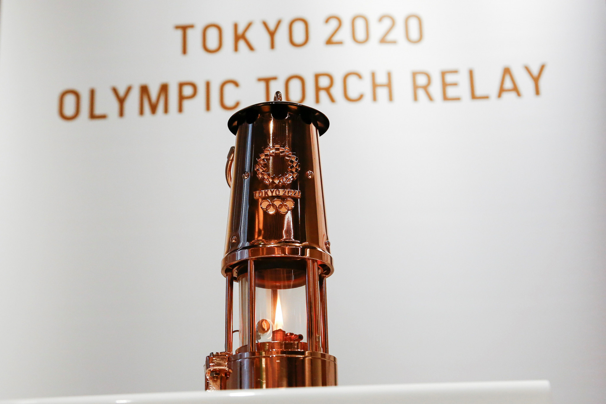 Tokyo 2020 has unveiled the Olympic Flame near the new National Stadium in the Japanese capital ©Getty Images