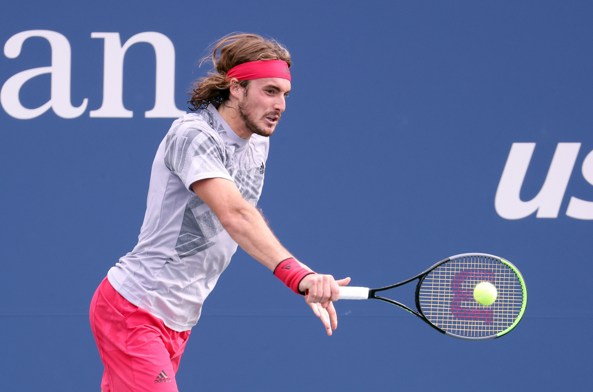 Fourth seed Stefanos Tsitsipas of Greece lost just four games as he reached the second round of the US Open ©Getty Images