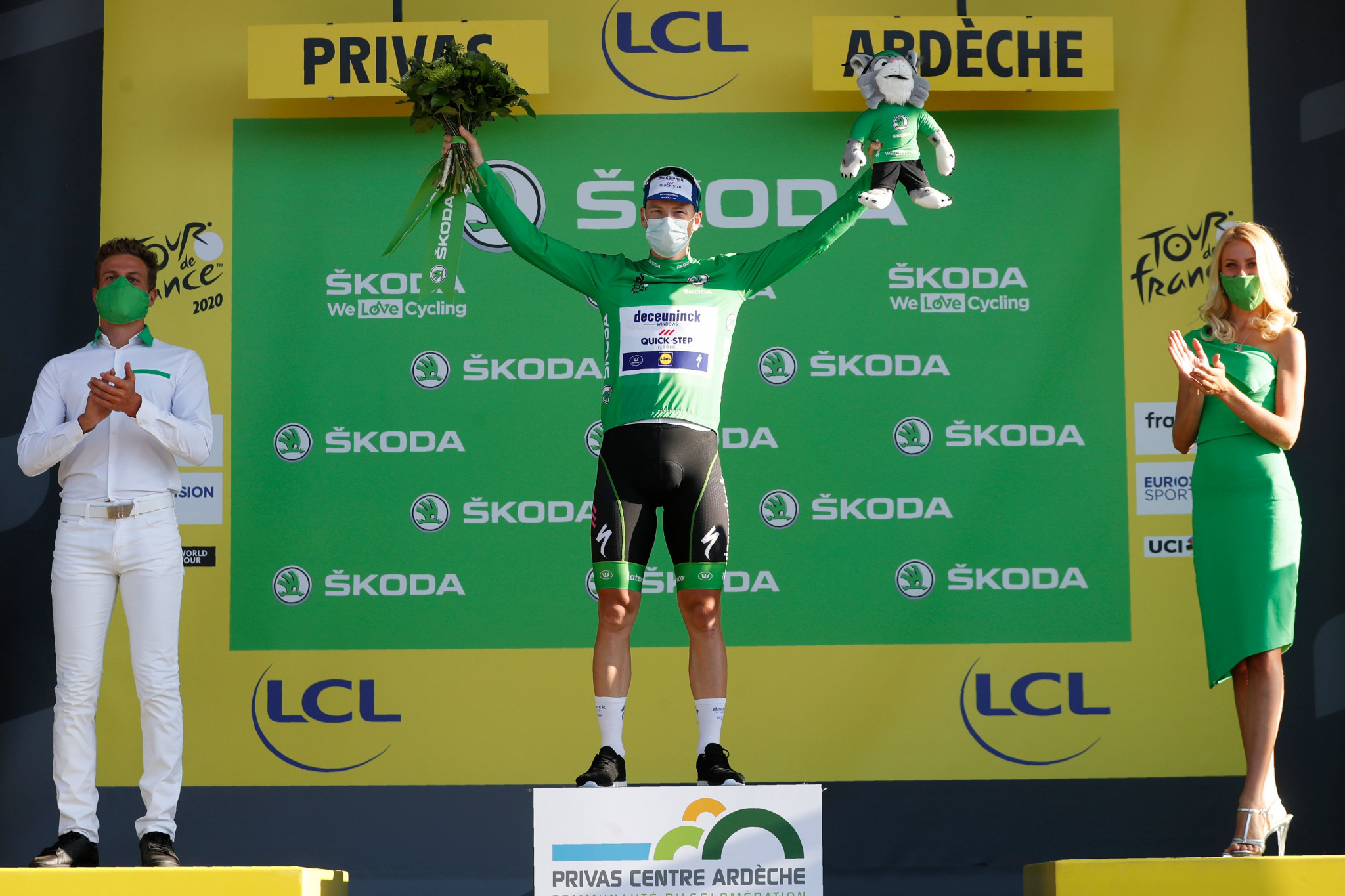 Ireland's Sam Bennett took the lead in the points classification after finishing third on the stage ©Getty Images