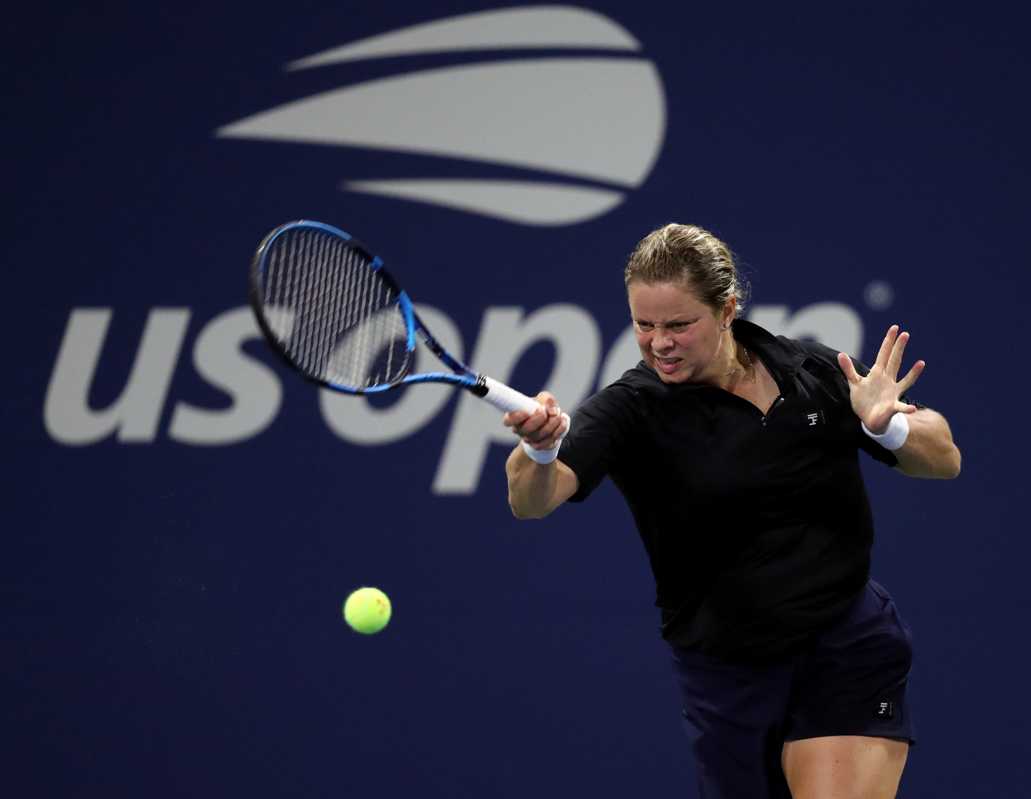 Kim Clijsters suffered defeat in her first Grand Slam match after returning from a seven year retirement ©Getty Images