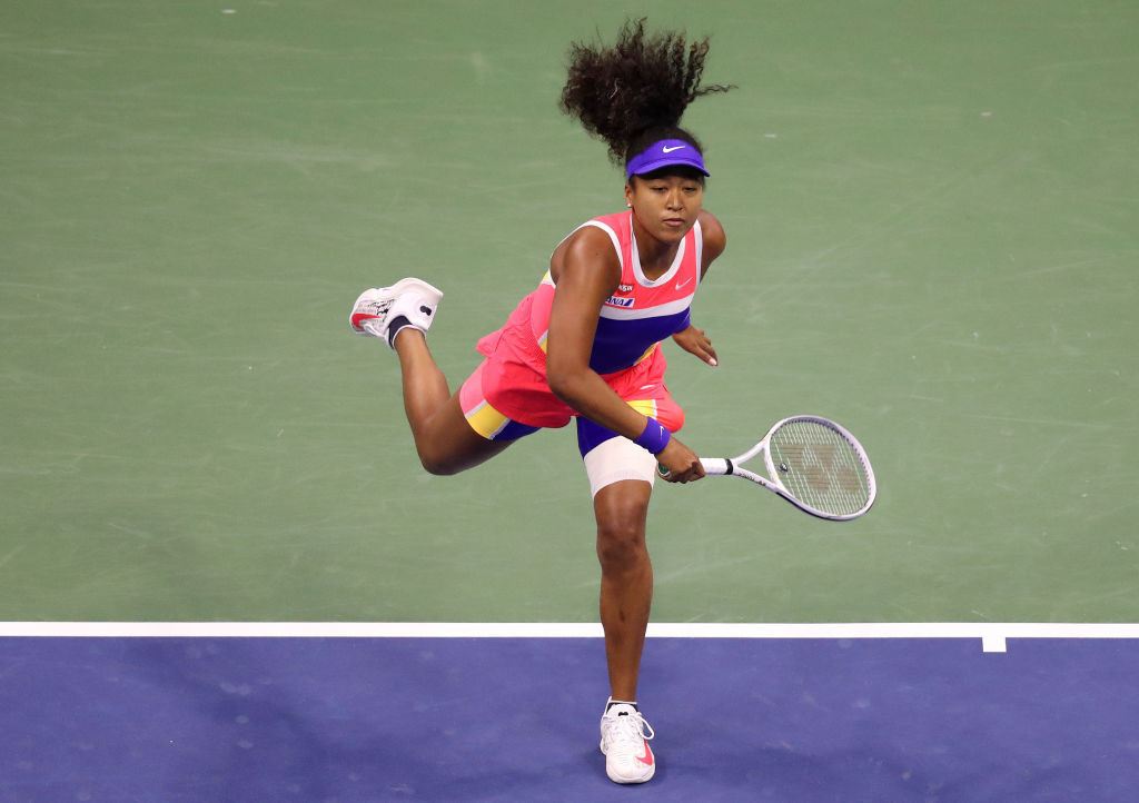 Naomi Osaka cruised into round three in the night session at the US Open ©Getty Images