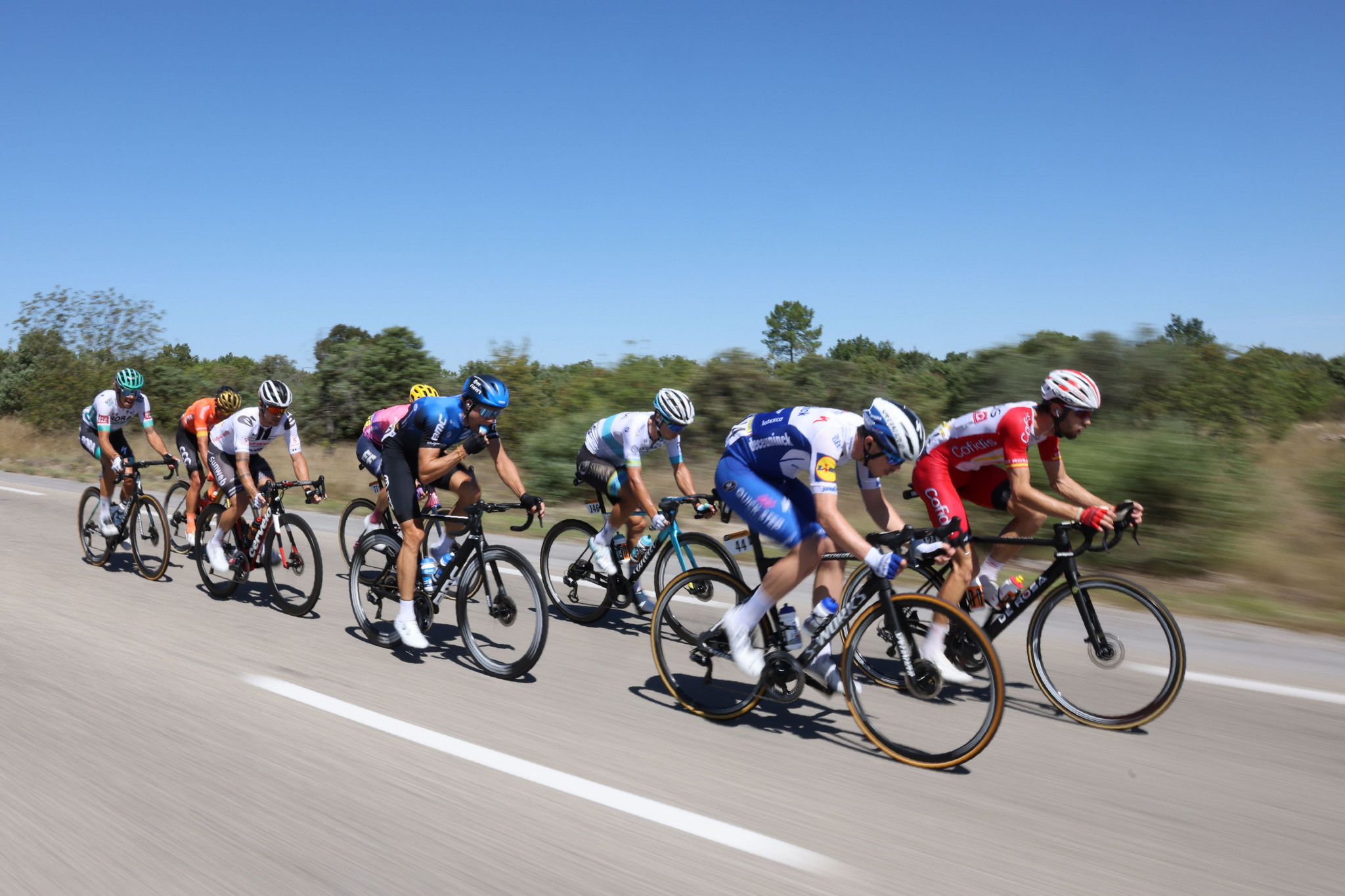 A breakaway group formed early on the stage ©Getty Images