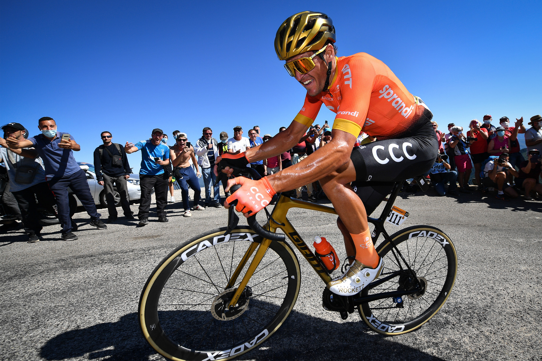 Belgium’s Greg Van Avermaet finished over two minutes behind the stage winner in third ©Getty Images
