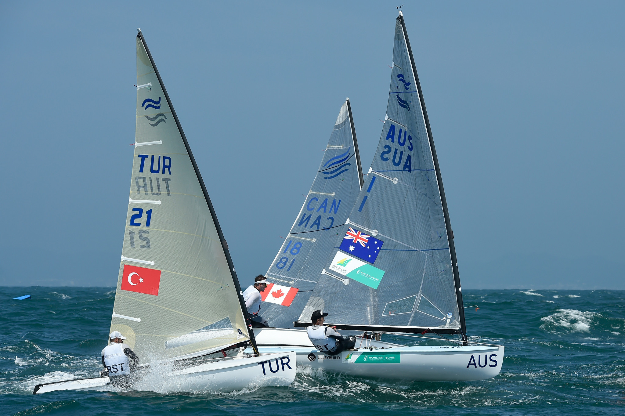 Turkey's Alican Kaynar (left) proved too strong for his rivals on day three in Gdynia ©Getty Images