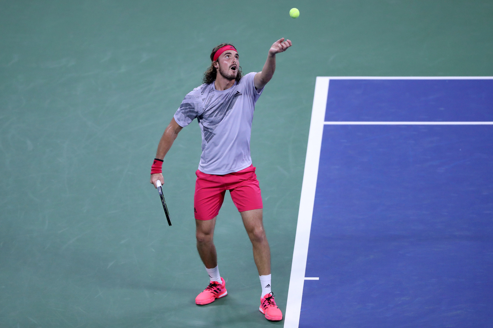 Number four seed Stefanos Tsitsipas is out of the US open despite having six match points against Borna Coric ©Getty Images