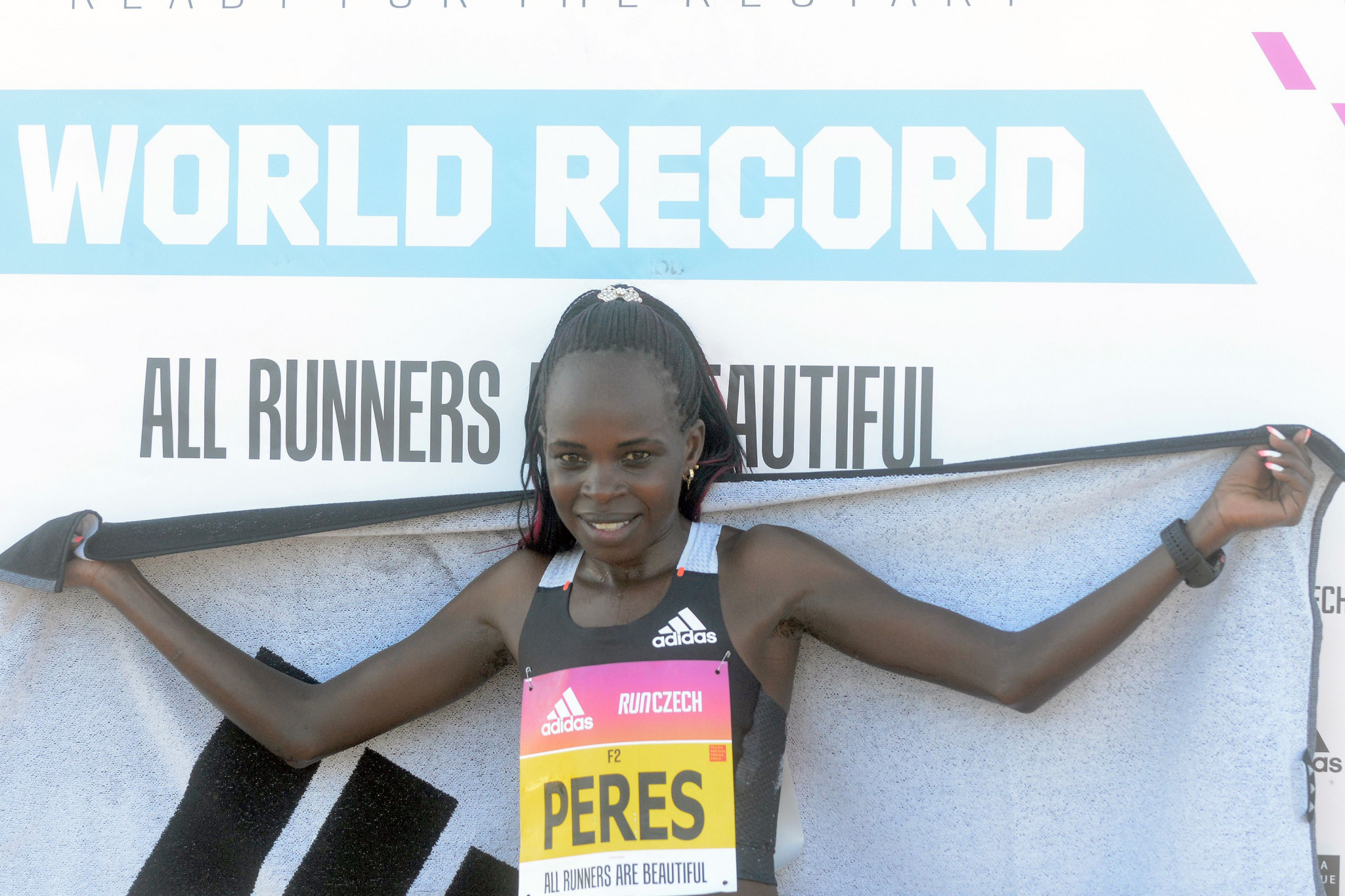 Kenya's Peres Jepchirchir has set a new women-only world record over half marathon in Prague ©Getty Images