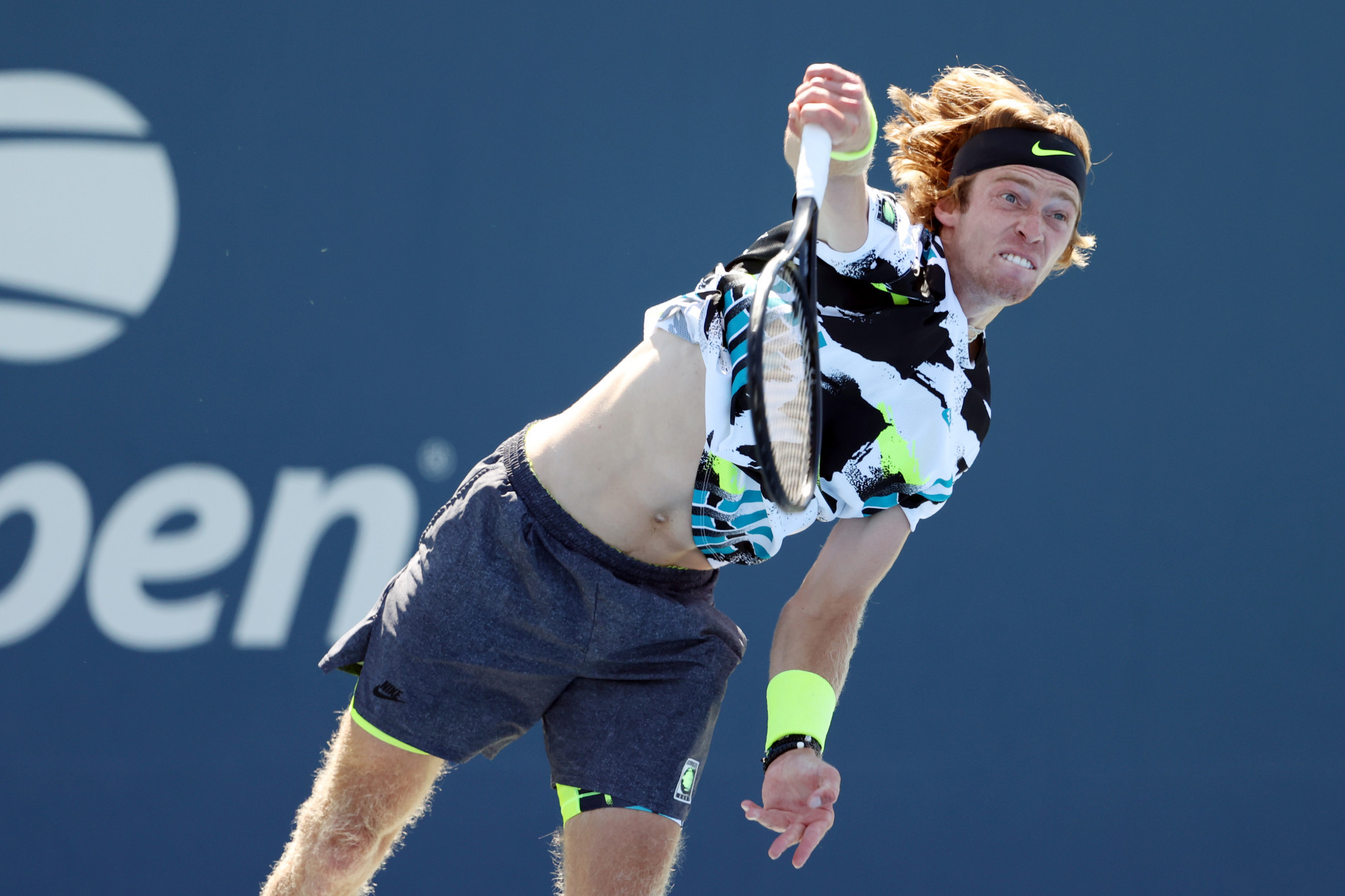 Another Russian in the fourth round is Andrey Rublev, who beat Italy's Salvatore Caruso 6-0, 6-4, 6-0.©Getty Images