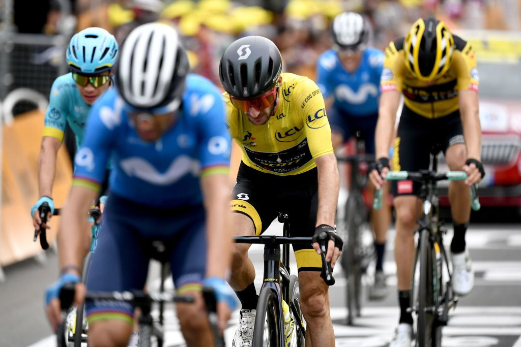 Britain's Adam Yates lost the yellow jersey after being dropped on the final climb of the 153km route from Pau to Laruns ©Getty Images