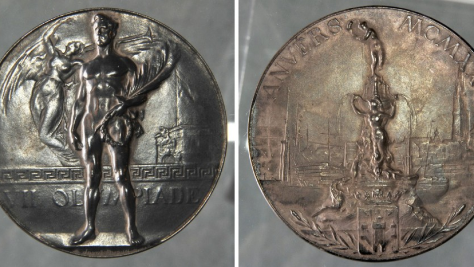 An Olympic silver medal awarded to tennis player Seiichiro Kashio in the men’s doubles at Antwerp 1920 was thought to be the first awarded to a Japanese athlete until new research discovered it was actually the second ©Prince Chichibu Memorial Sports Museum