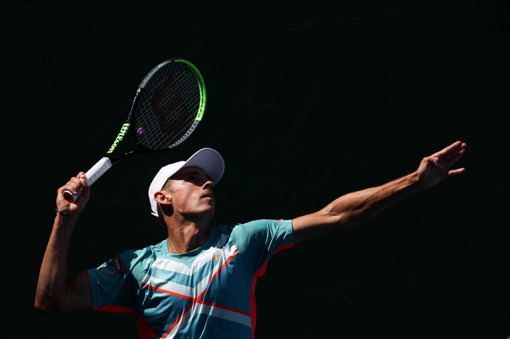 Alex de Minaur, 21, is into a Grand Slam quarter-final for the first time after knocking out Canada's Vasek Pospisil 7-6 (8-6), 6-3, 6-2 ©Getty Images