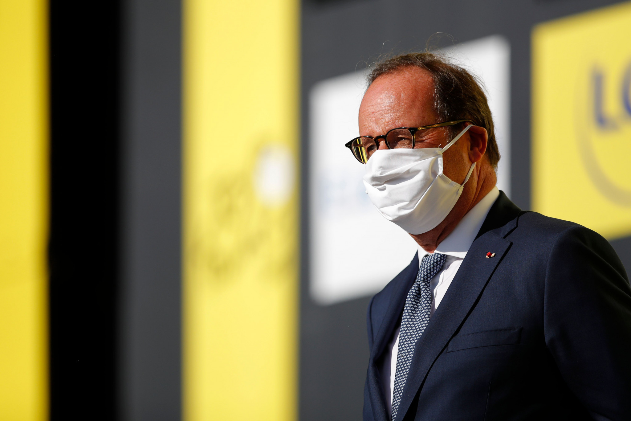 Former French President Francois Hollande was in attendance for the podium ceremony ©Getty Images