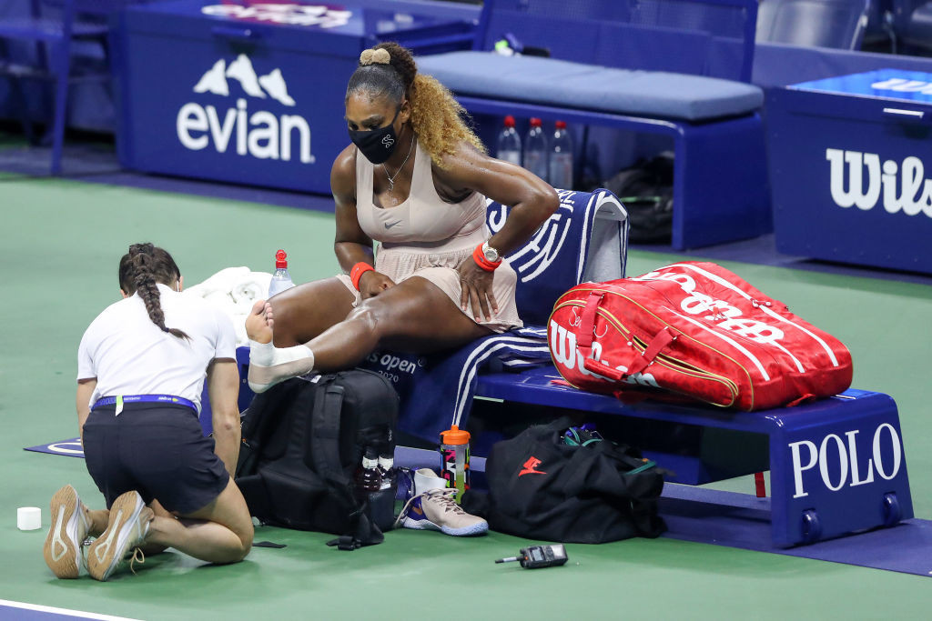 The American needed treatment in the third set and struggled physically afterwards ©Getty Images