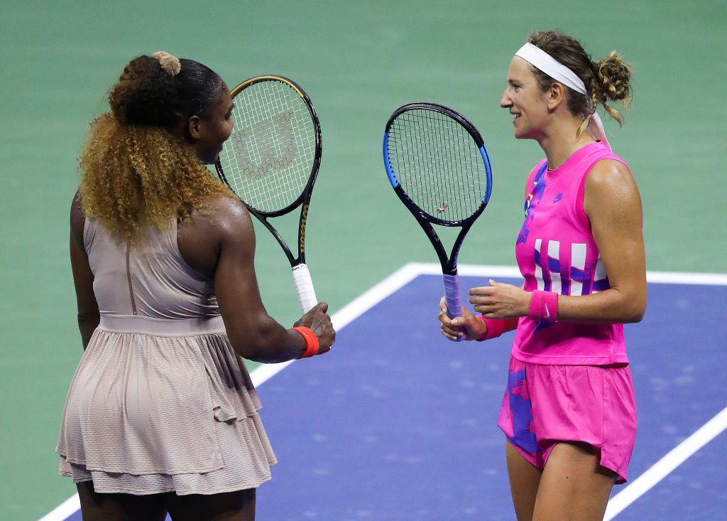 The two players are good friends off the court and spoke after the match had finished ©Getty Images