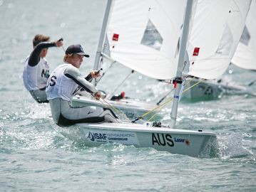 Alistair Young of Australia clinched gold in the boy's laser radial class ©Christophe Launay/World Sailing