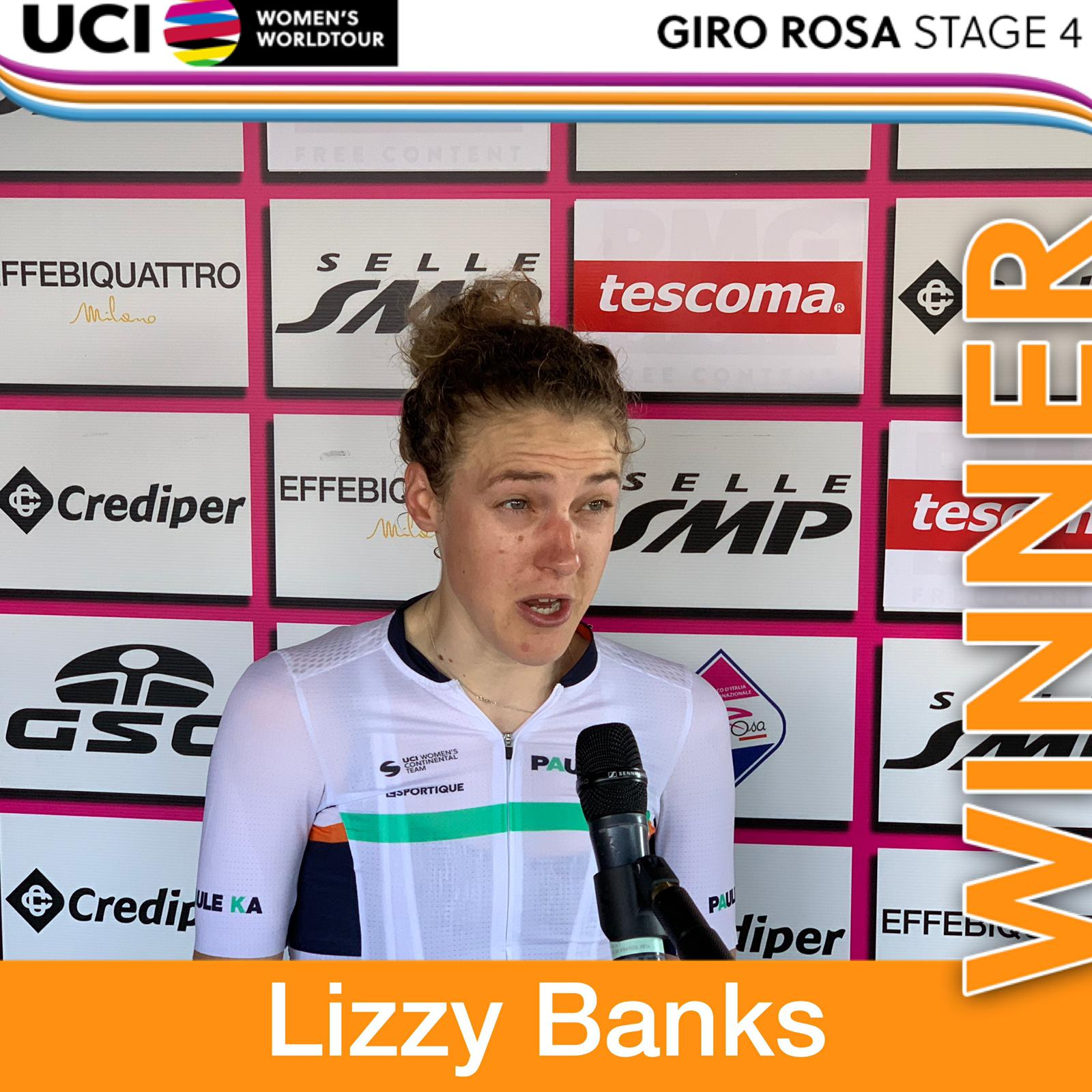 Banks wins fourth stage of Giro Rosa from breakaway