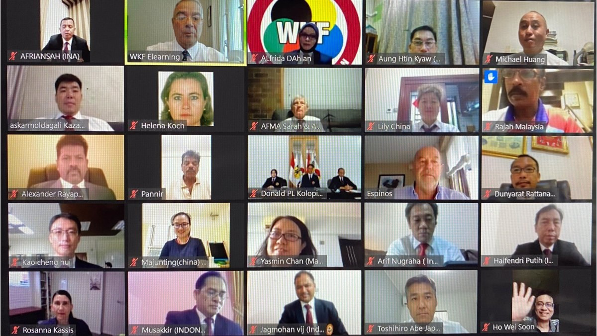 Nearly 300 referees are understood to have taken part in the video conference headed by WKF President Antonio Espinós ©WKF