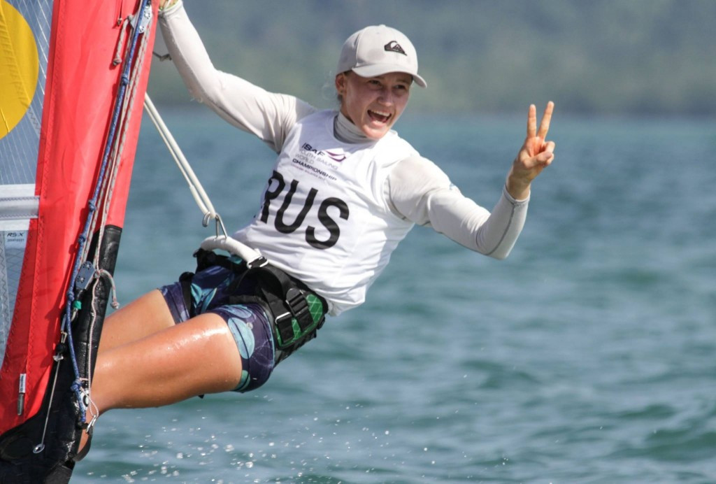 Russia's Stefania Elfutina defended her girl's RS:X title ©World Sailing