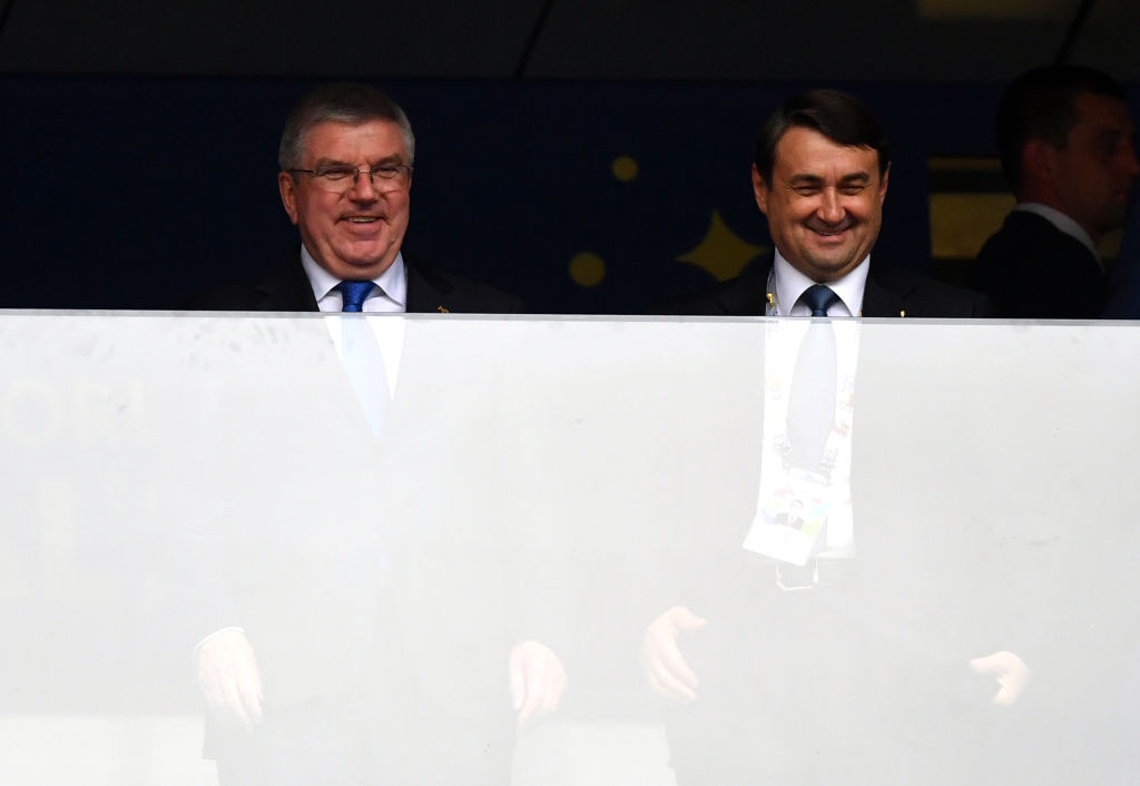 Igor Levitin, right, is a first vice-president of the Russian Olympic Committee and a high-ranking table tennis official ©Getty Images