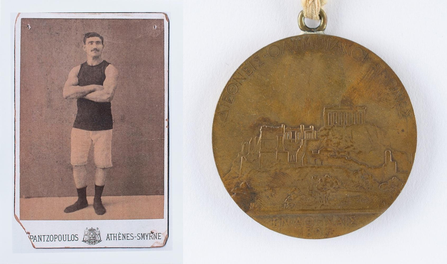 Greece’s Georgios Tsitas won the Olympic medal for finishing second in the Greco-Roman wrestling event in a competition that took days to complete ©RR Auction 