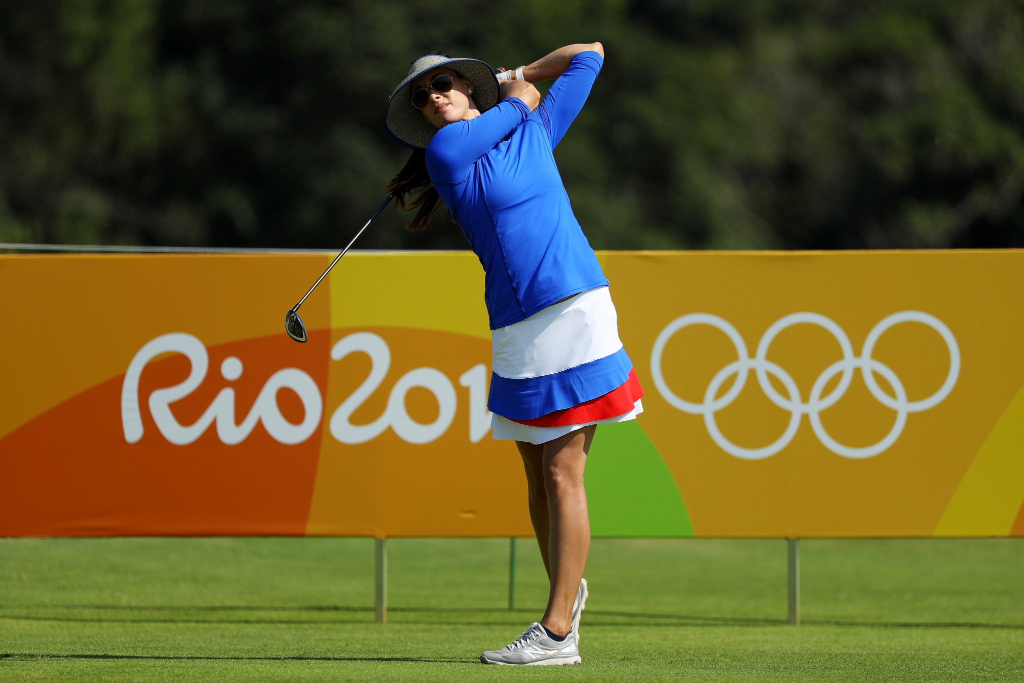 Maria Verchenova, Russia's only representative in the Olympic golf tournament at RIo 2016, hit a hole-in-one in the fourth round as she set a course record of 62 to finish 15th ©Getty Images