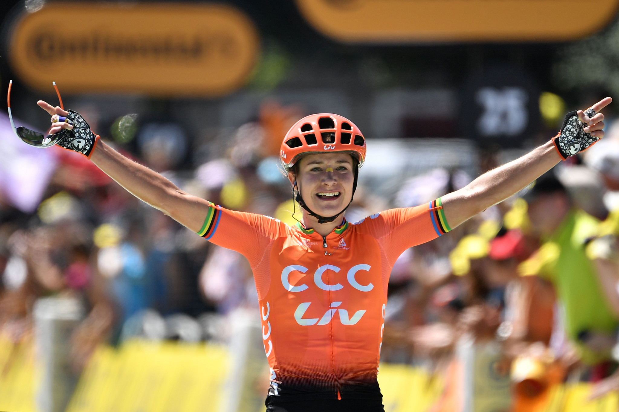 Marianne Vos, of CCC-Liv, won stage five of the Giro Rosa ©Getty Images