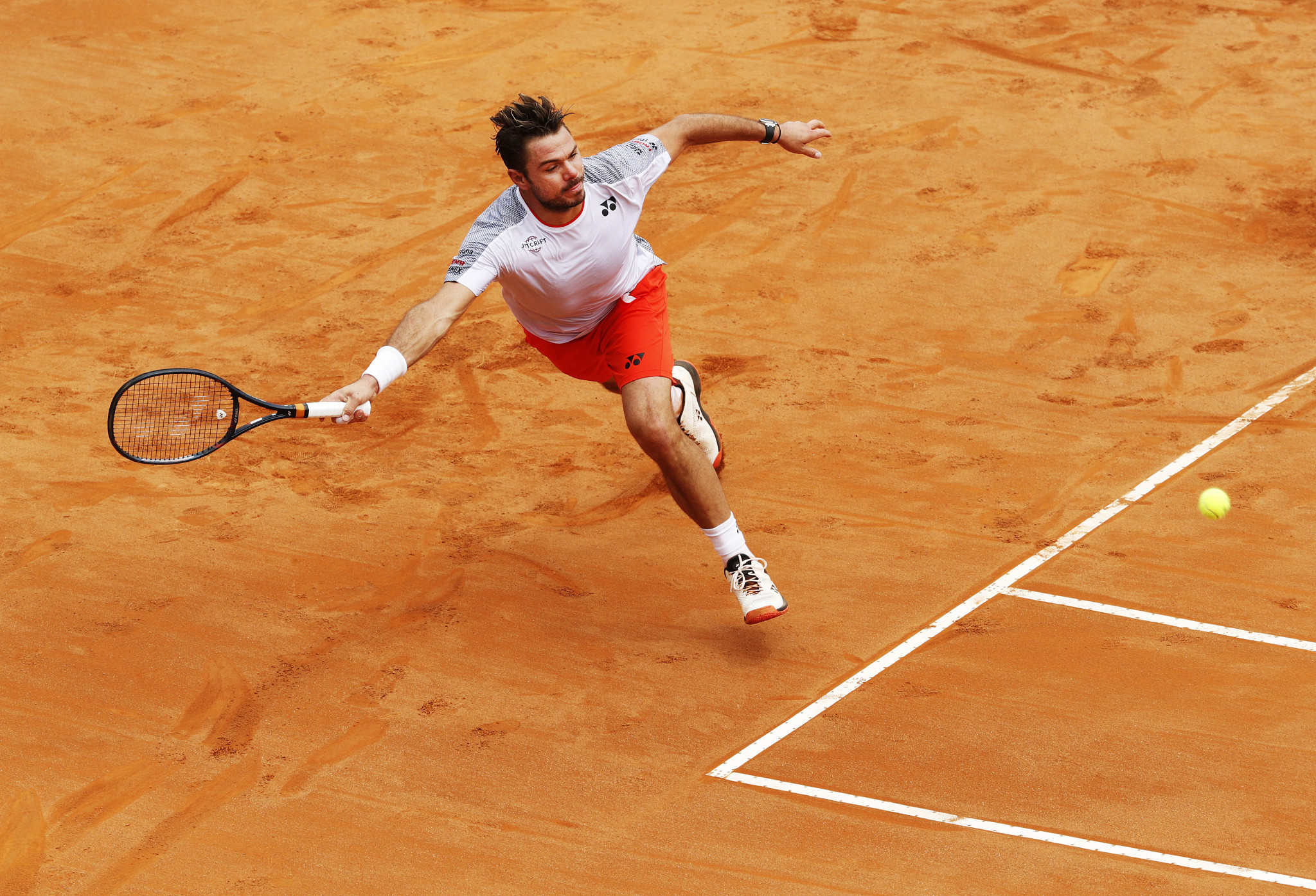 Switzerland's Stan Wawrinka, the 10th seed, was shocked by Italian qualifier Lorenzo Musetti in the first round in Rome ©Getty Images