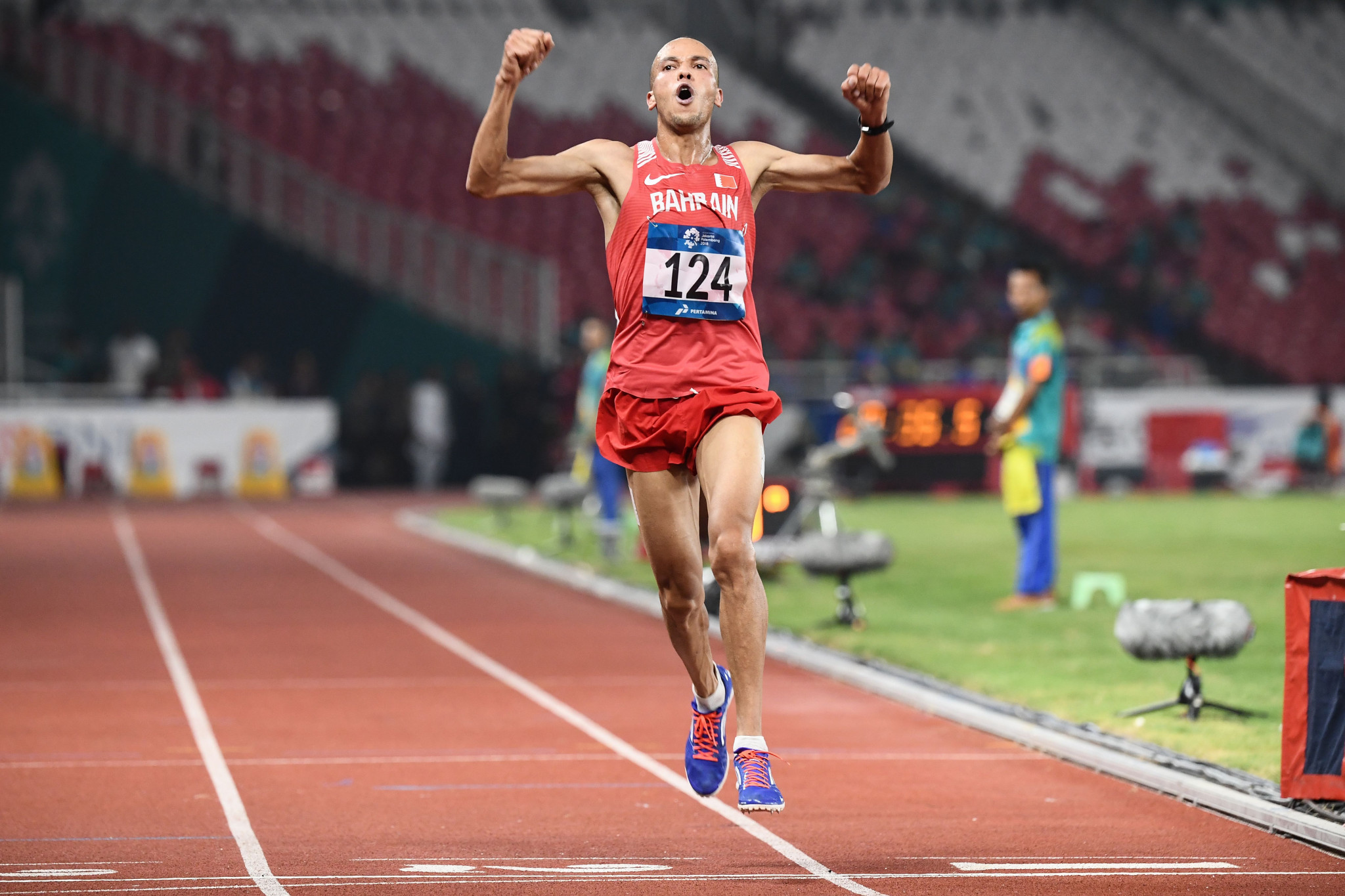 Bahrain's Hassan Chani won the 10,000m at Jakarta 2018 by nearly 25 seconds but will now lose his medal after being banned by the Athletics Integrity Unit ©Getty Images